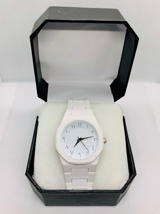 White Aura Carbon Fiber Watch — Premium Luxury Timepiece