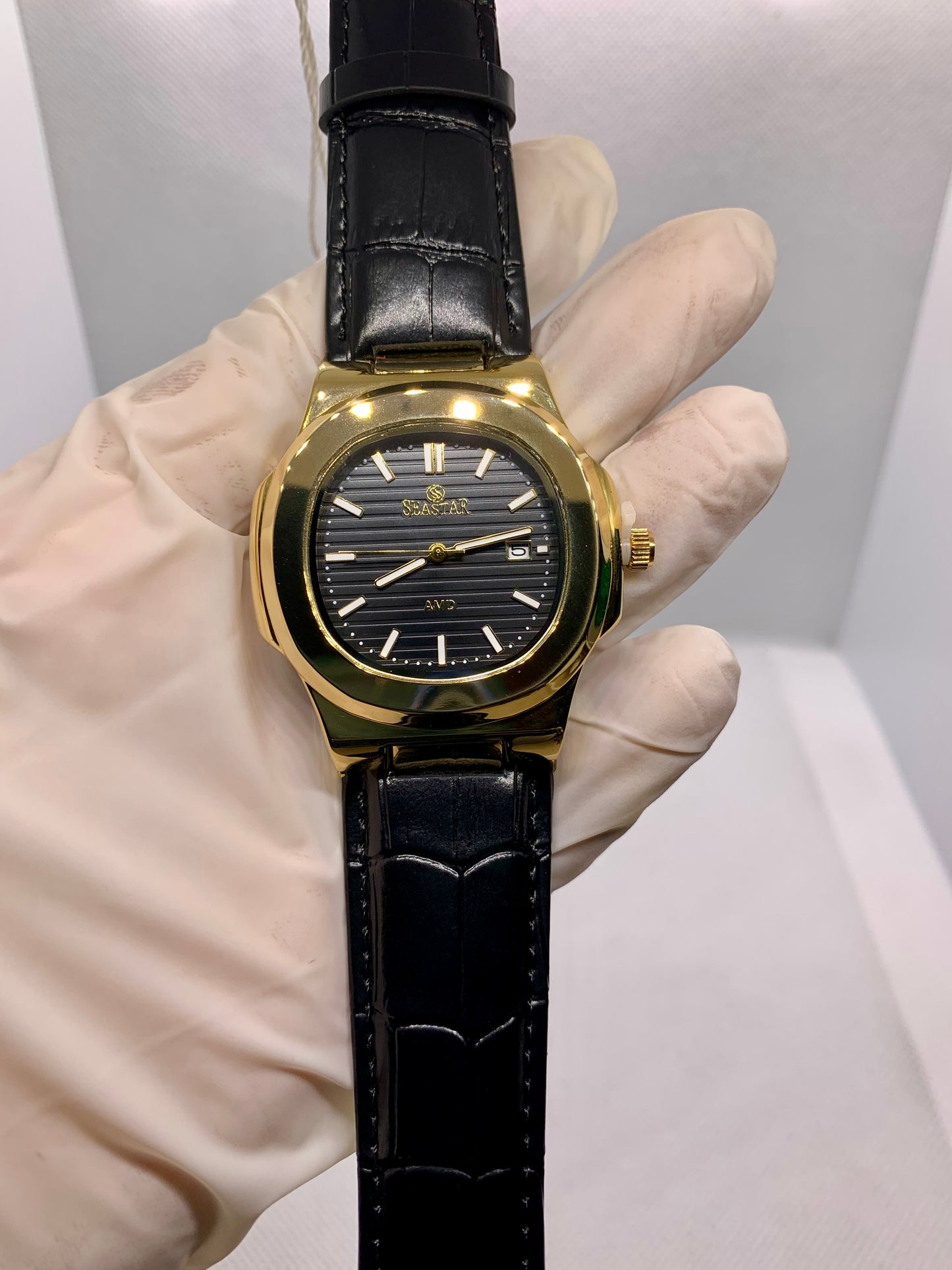 Seastar Leather Chrono β Luxury Premium Watch with Date & Time