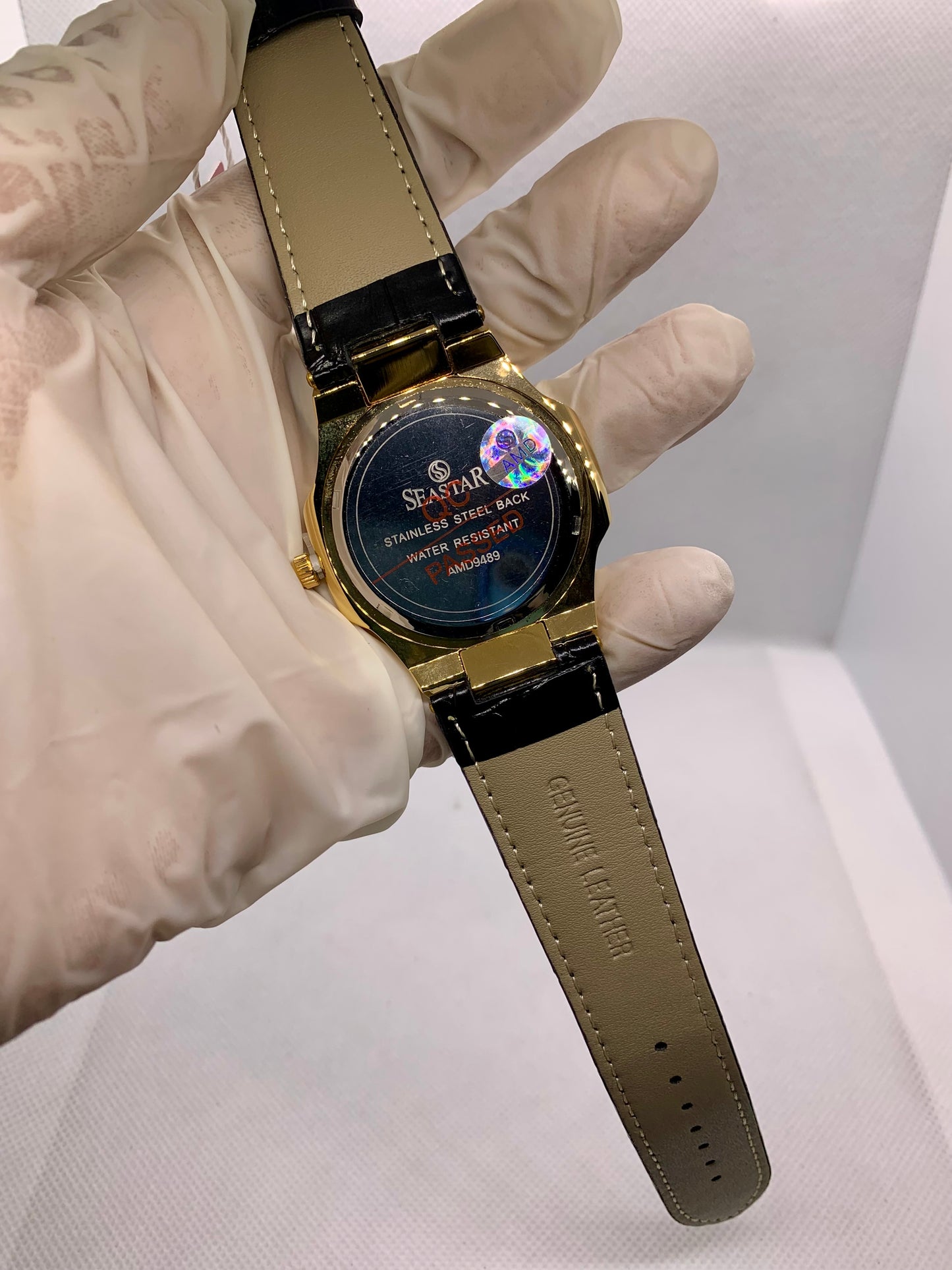 Seastar Leather Chrono β Luxury Premium Watch with Date & Time