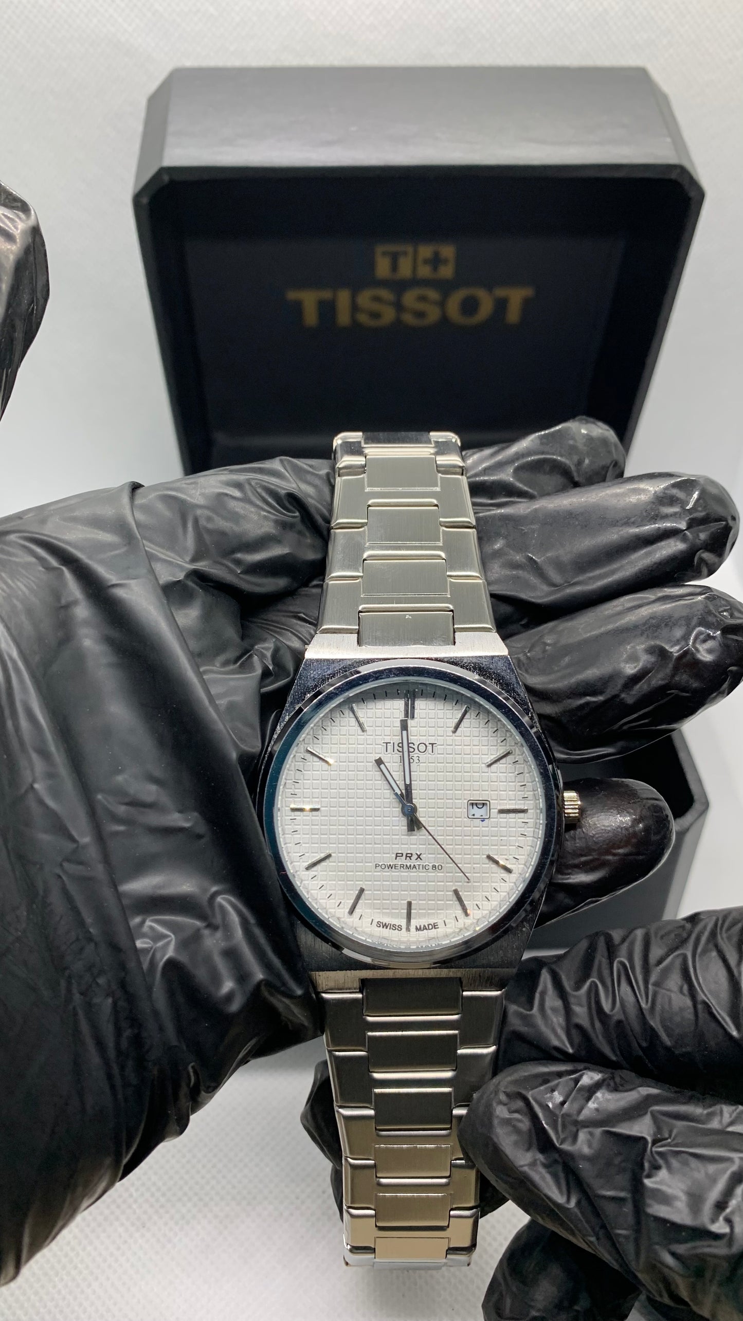 Tissot PRX Silver Edition — Luxury Men’s Watch with Date & Time