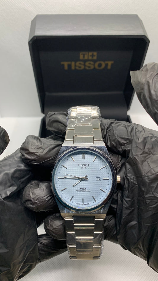 Tissot PRX Silver Edition — Luxury Men’s Watch with Date & Time