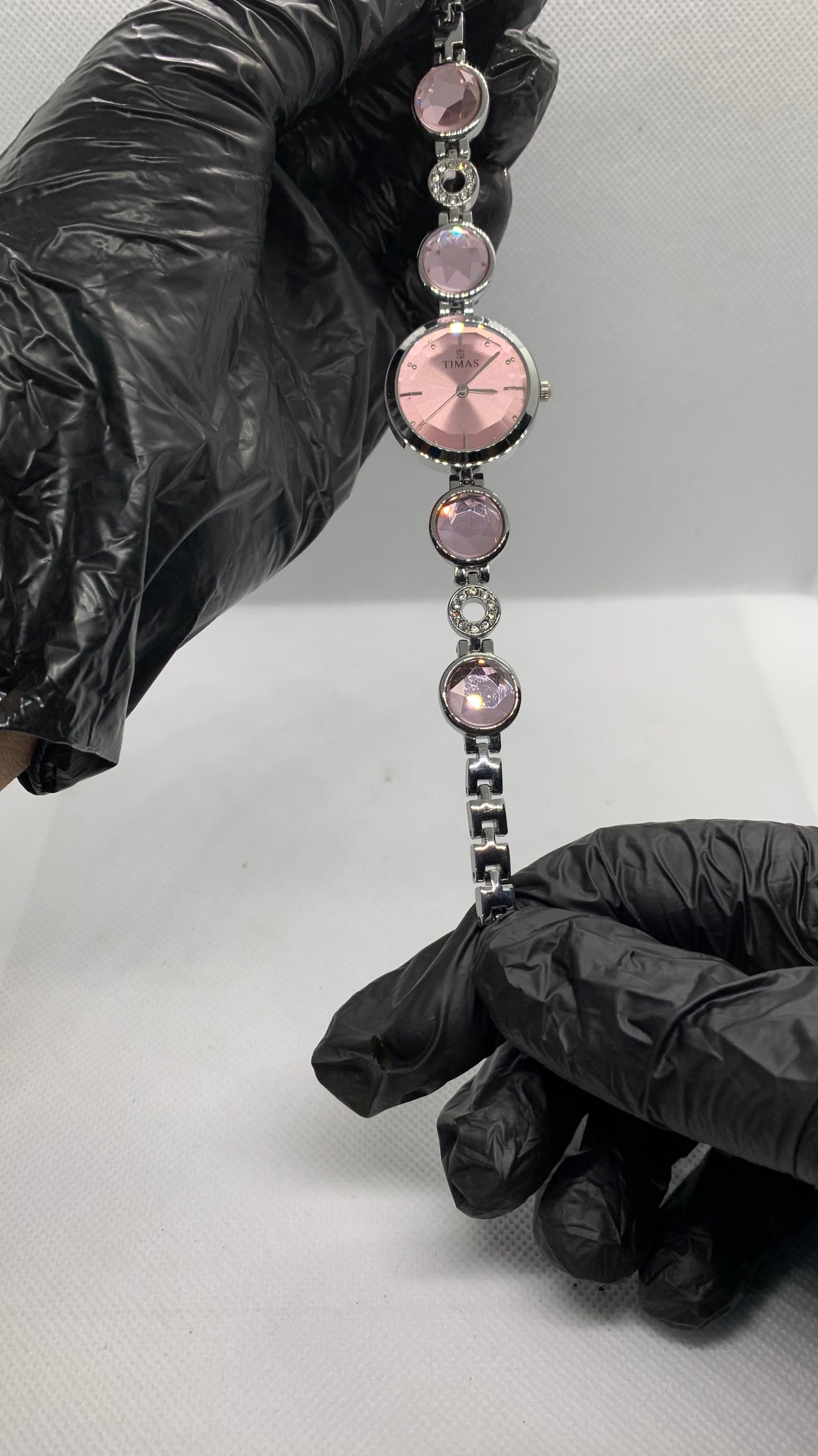 Timas Rose Radiance — Luxury Women’s Watch with Crystal Pink Stones