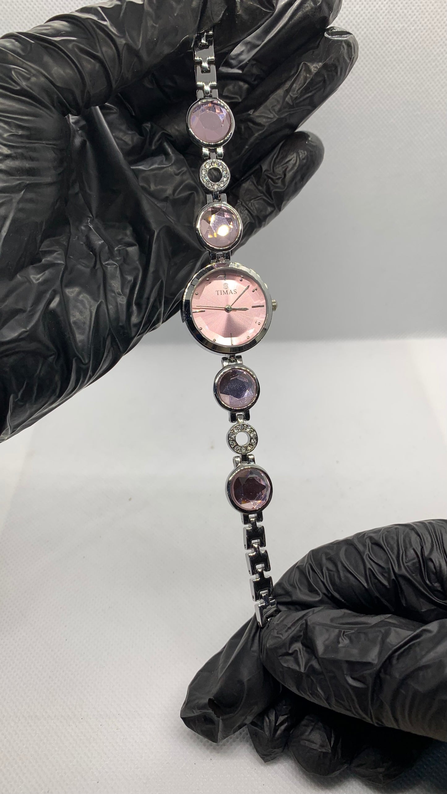 Timas Rose Radiance — Luxury Women’s Watch with Crystal Pink Stones