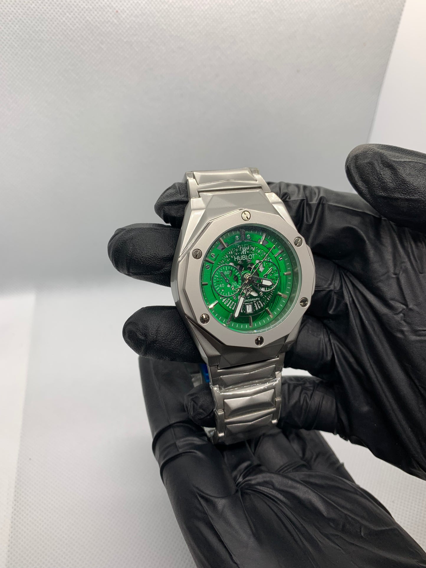 Hublot Chronograph Luxury Watch – Aluminum Body with Butterfly Strap