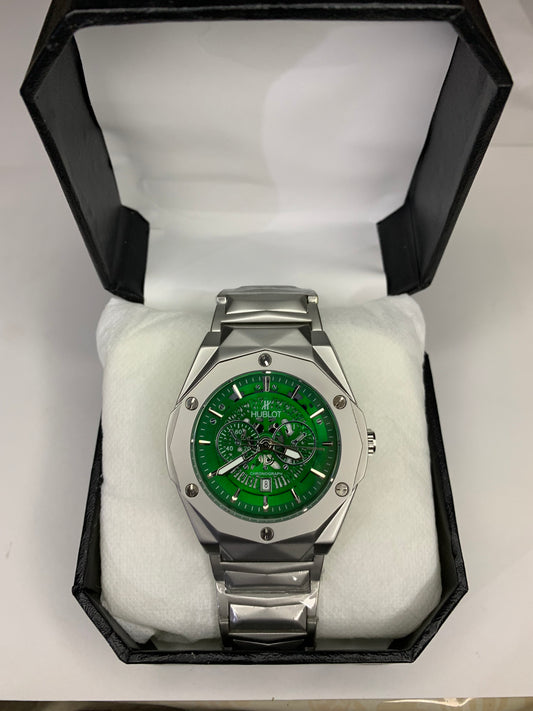 Hublot Chronograph Luxury Watch – Aluminum Body with Butterfly Strap