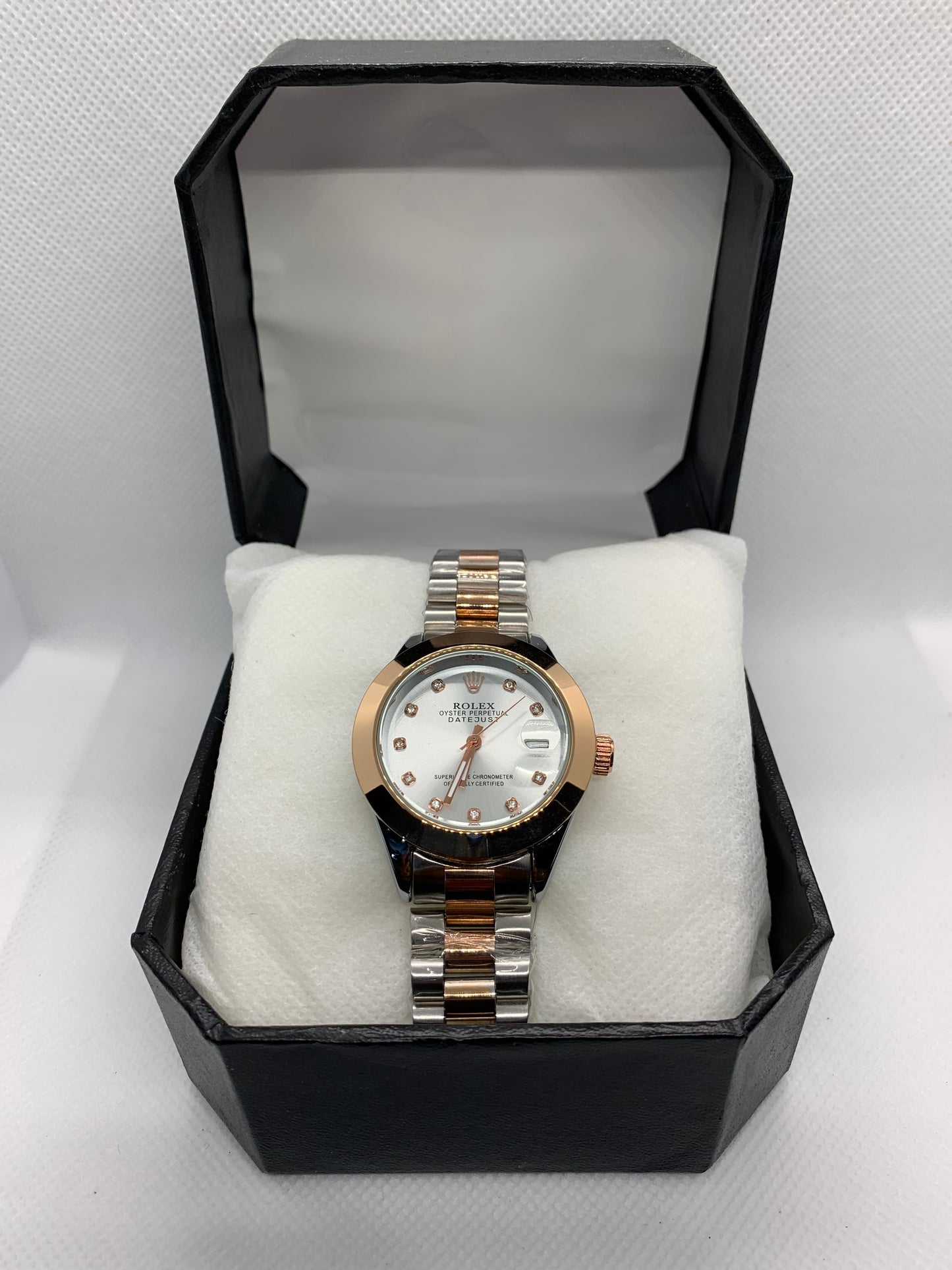 Rolex Oyster Perpetual Datejust Women’s Watch – Silver, Blue & Green Dial