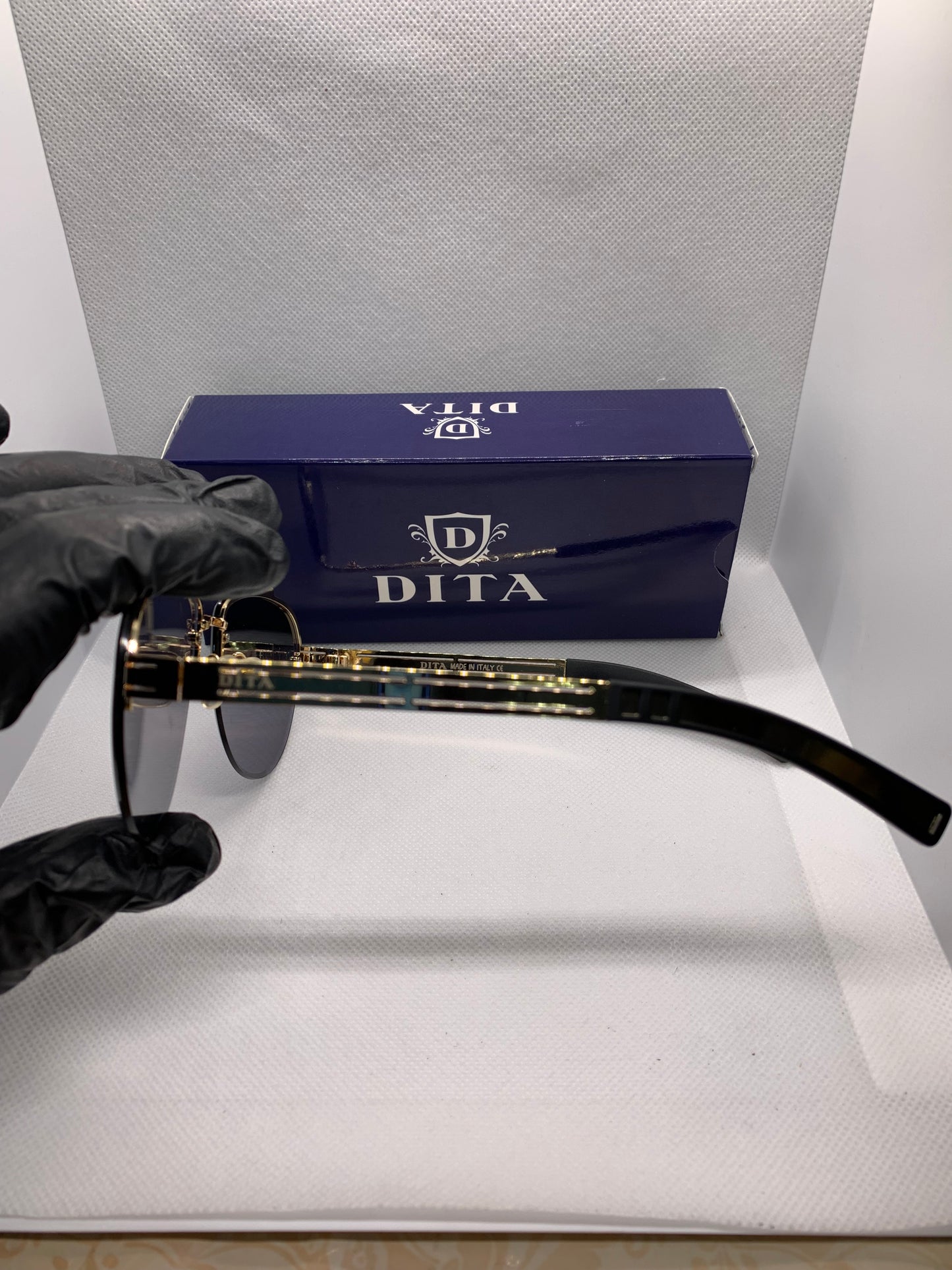 Dita Men’s Blue Luxury Glasses – Golden & Black Frame Designer Eyewear