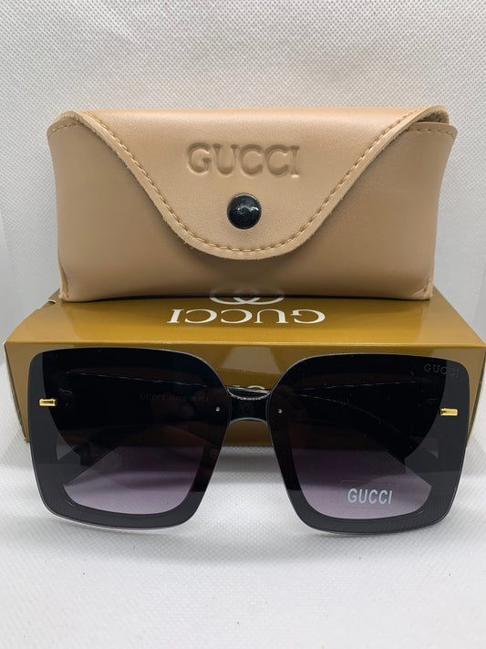 Gucci Women’s Black Rectangle Luxury Glasses – Designer Eyewear