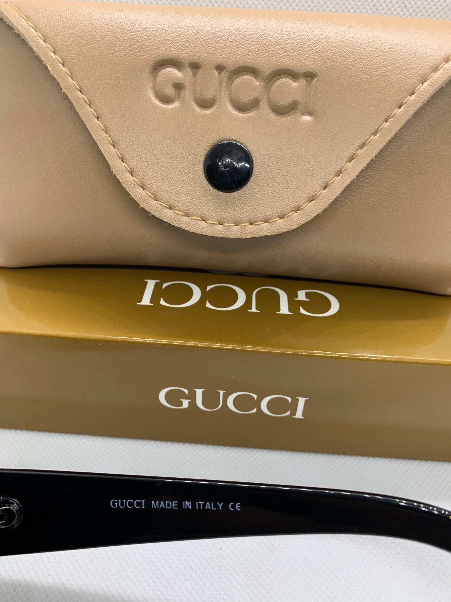 Gucci Women’s Black Rectangle Luxury Glasses – Designer Eyewear