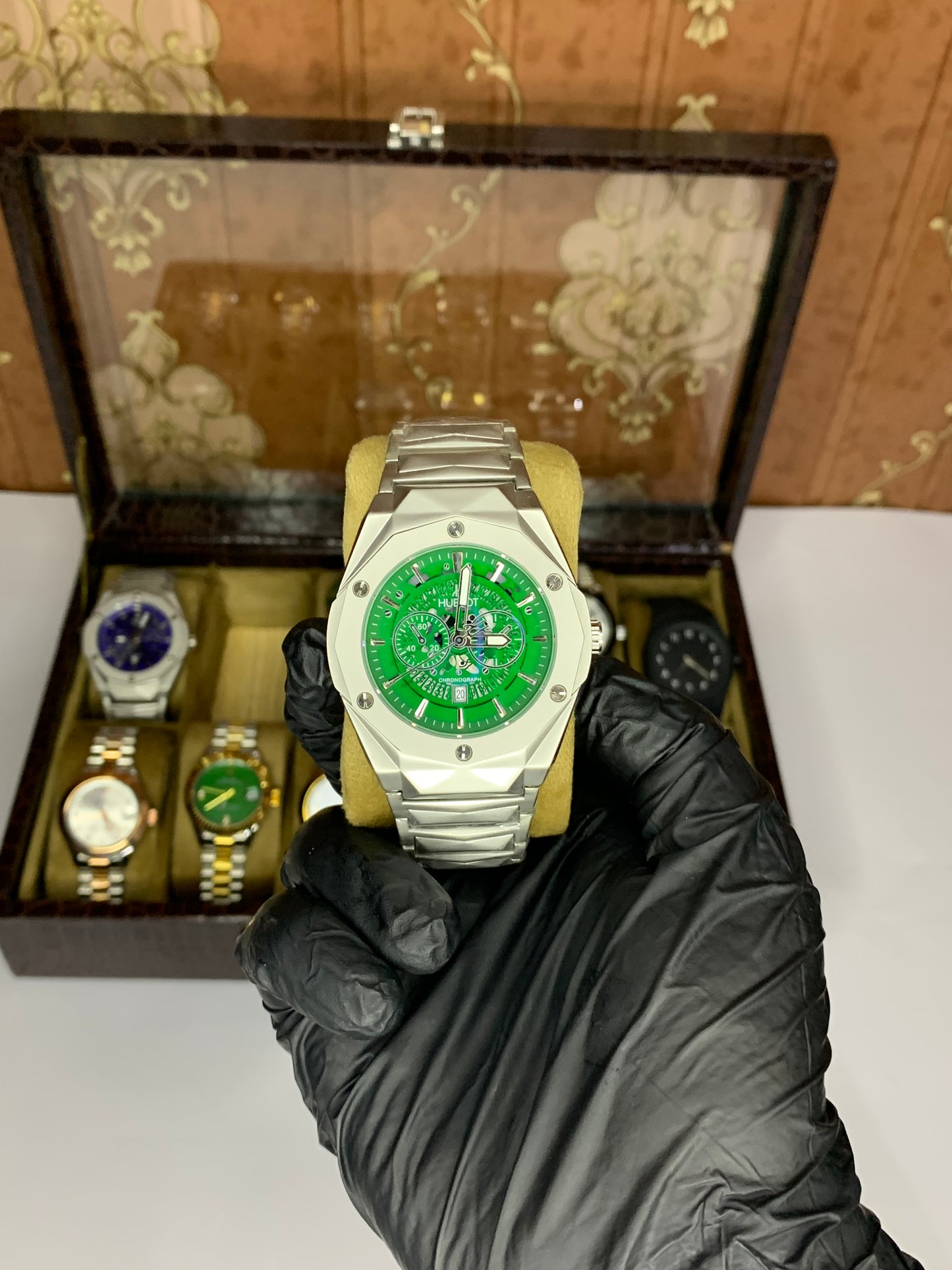 Hublot Chronograph Luxury Watch – Aluminum Body with Butterfly Strap