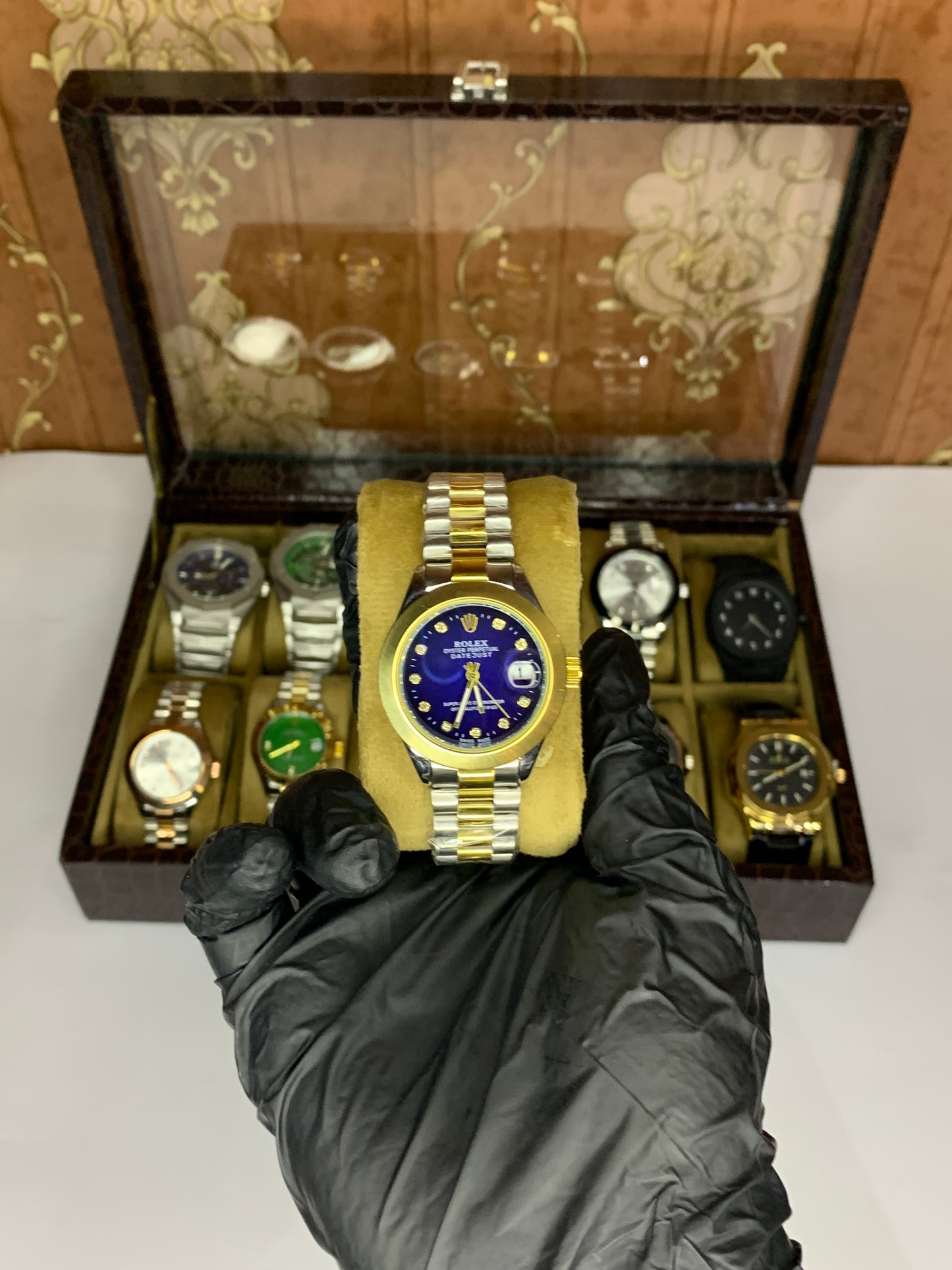 Rolex Oyster Perpetual Datejust Women’s Watch – Silver, Blue & Green Dial