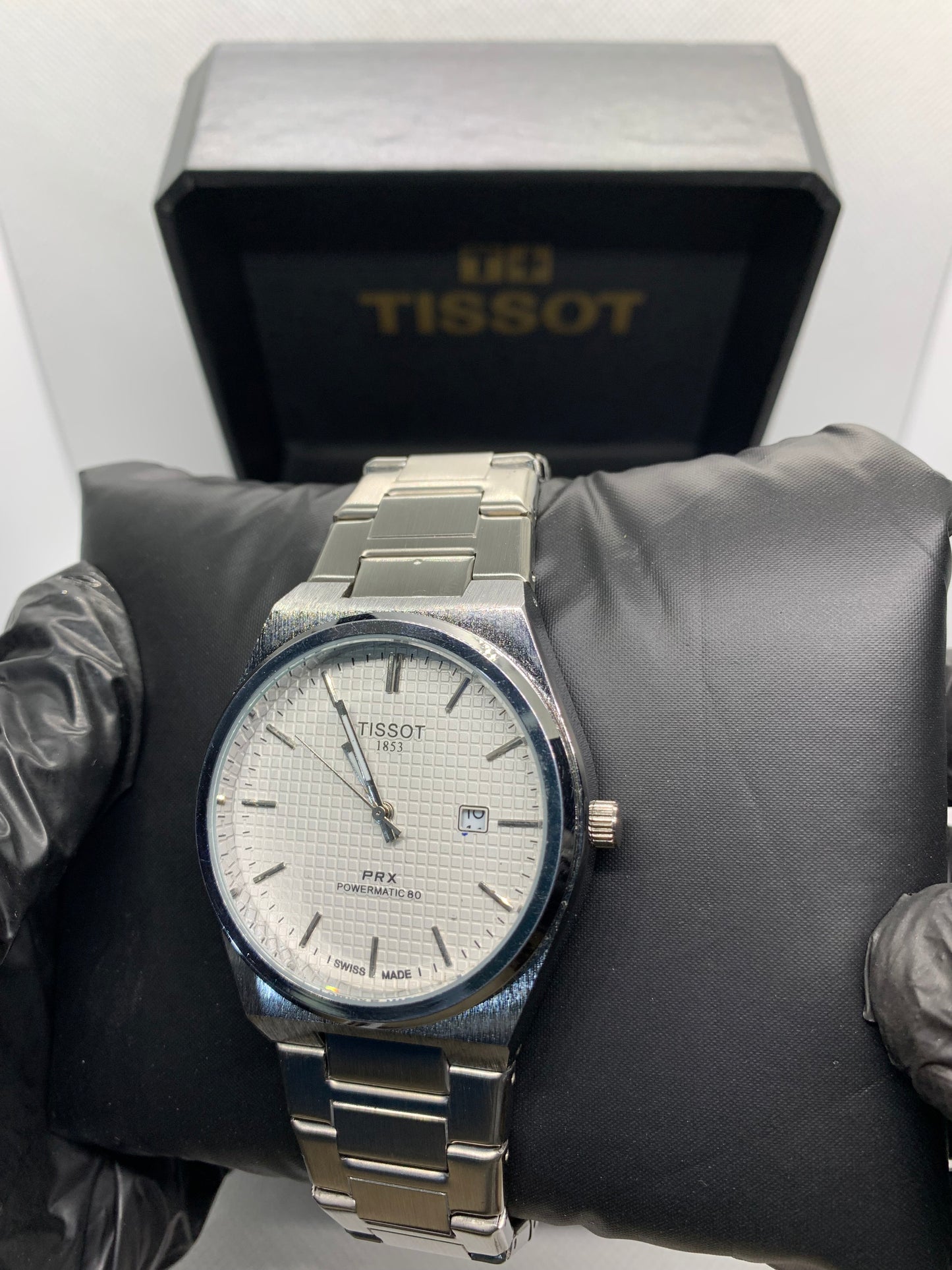 Tissot PRX Silver Edition — Luxury Men’s Watch with Date & Time