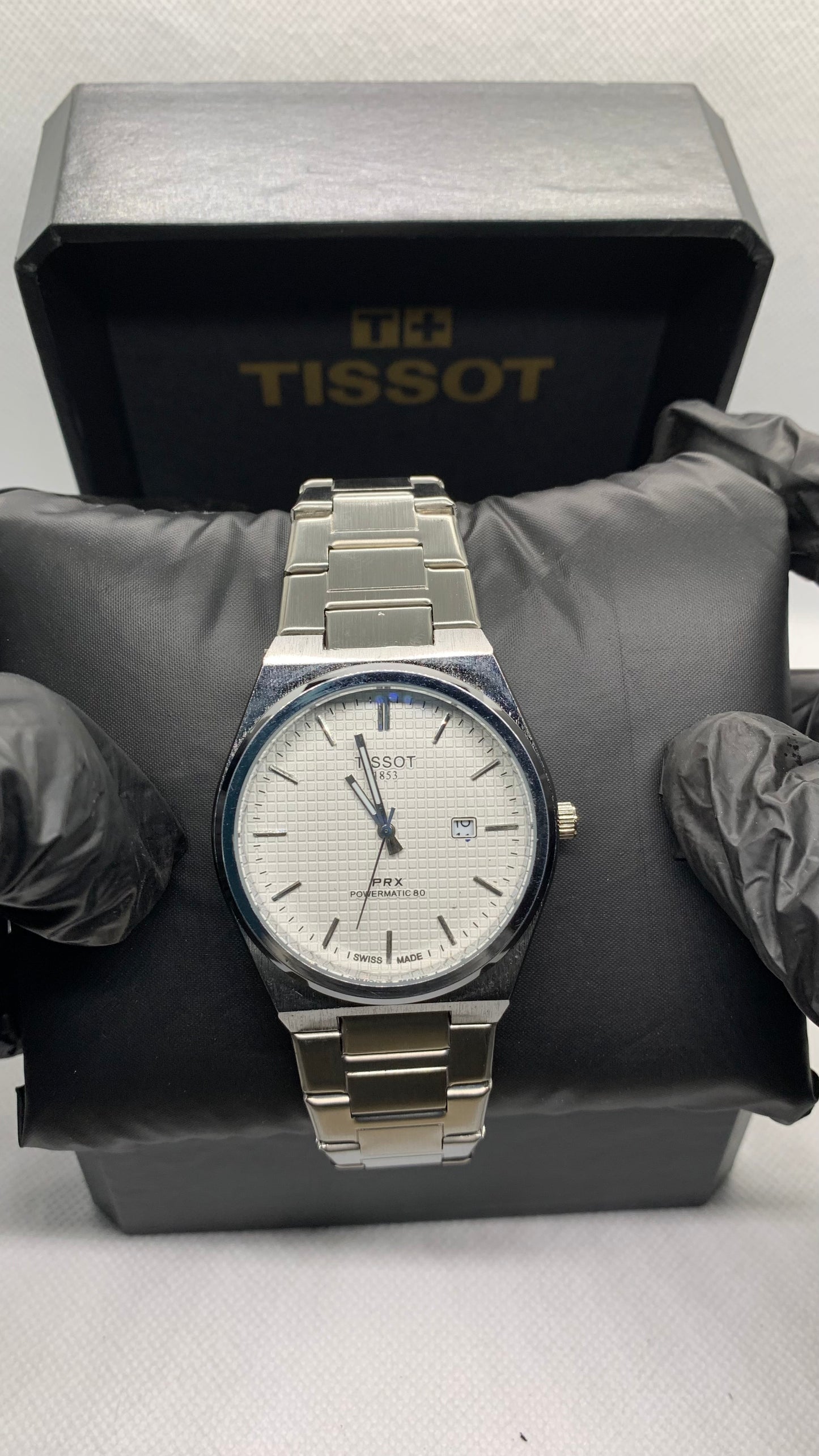 Tissot PRX Silver Edition — Luxury Men’s Watch with Date & Time
