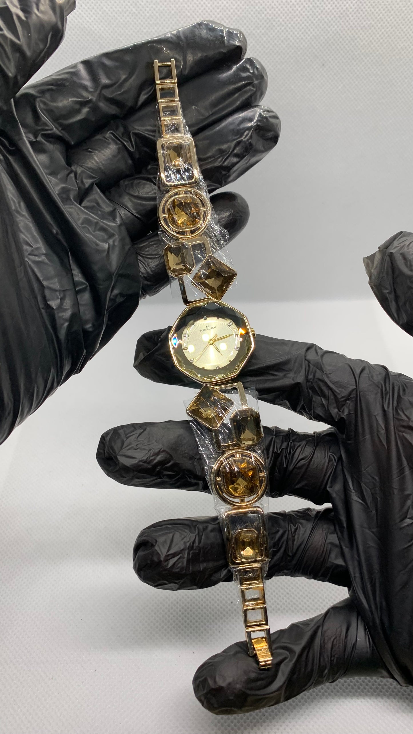 Timas Golden Grace — Luxury Women’s Watch with Crystal Gold Stones