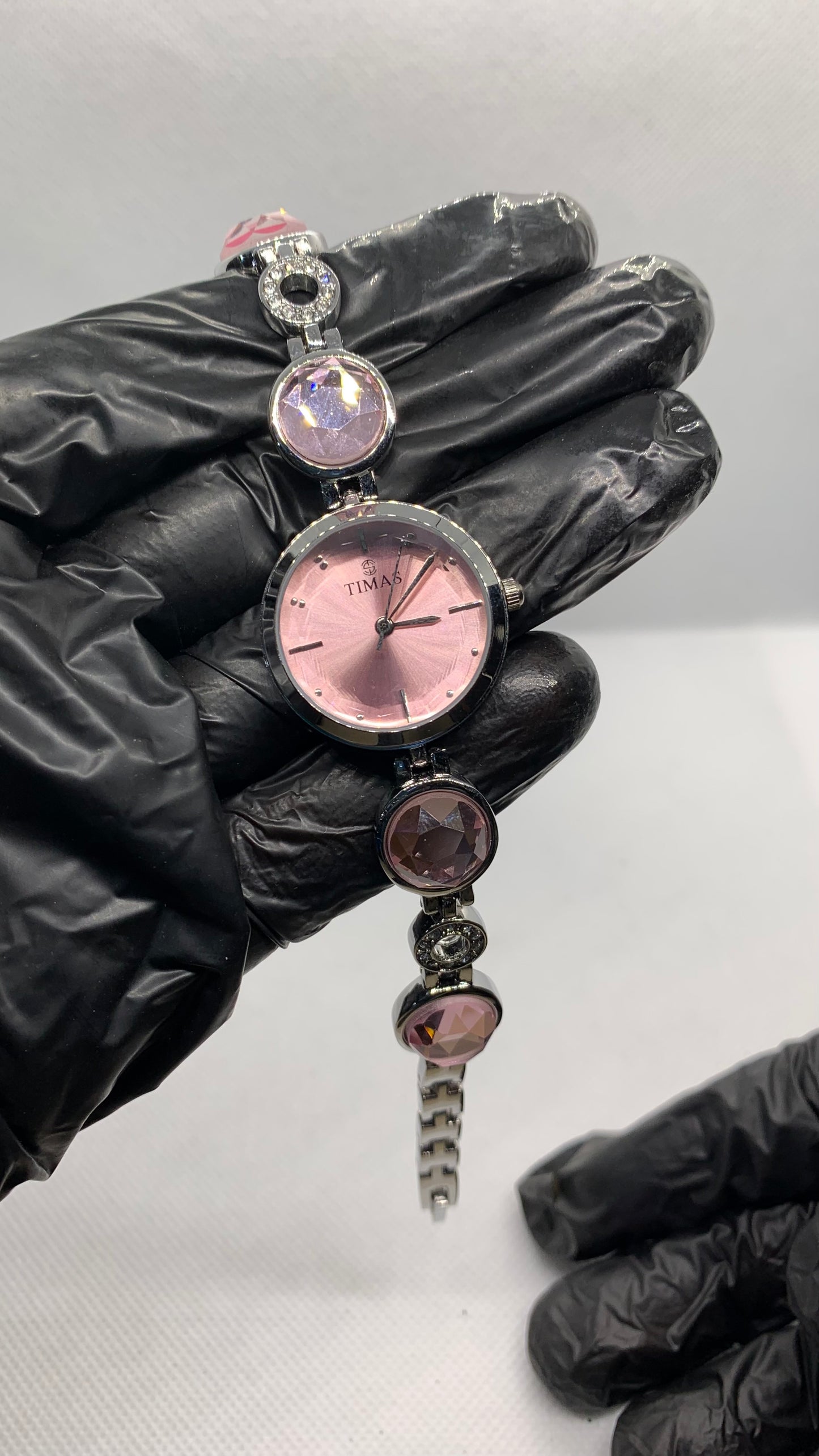 Timas Rose Radiance — Luxury Women’s Watch with Crystal Pink Stones