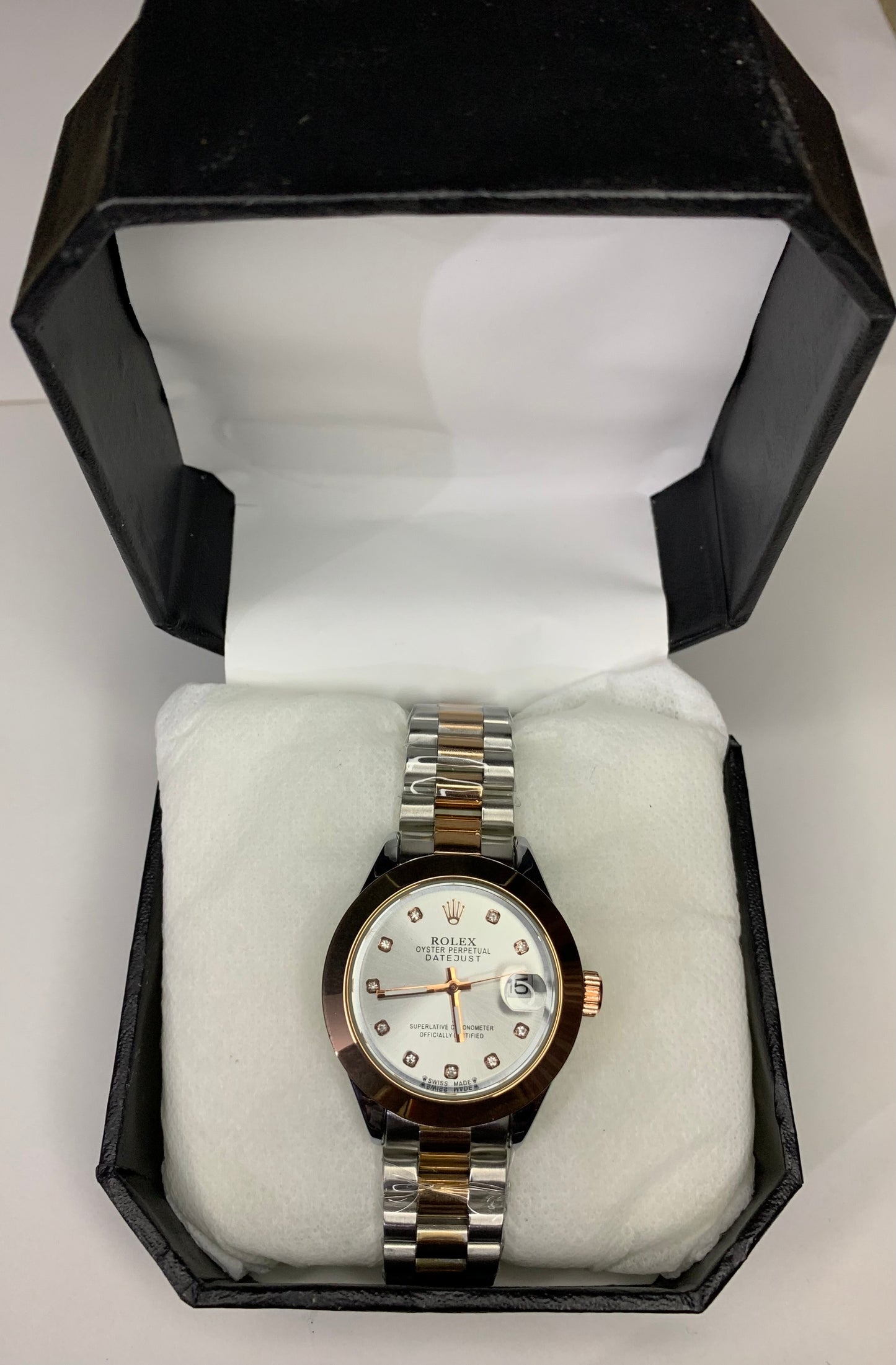 Rolex Oyster Perpetual Datejust Women’s Watch – Silver, Blue & Green Dial